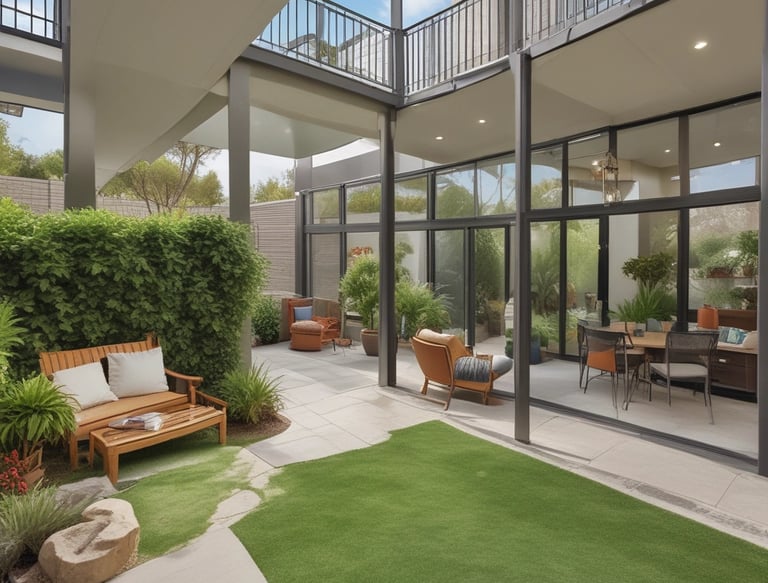 A welcoming real estate office with friendly staff assisting clients.