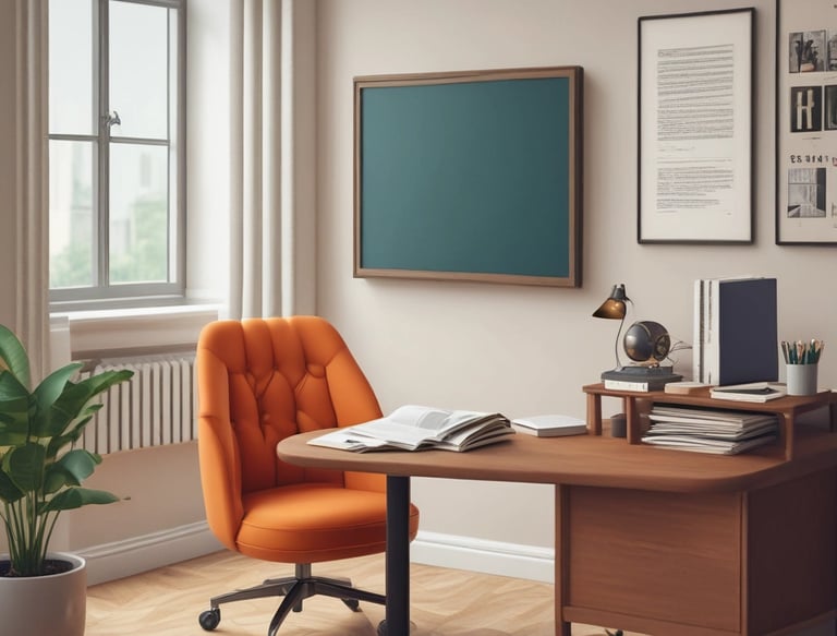 Close-up of an open book titled 'Faça de seus objetivos suas conquistas' on a wooden table.