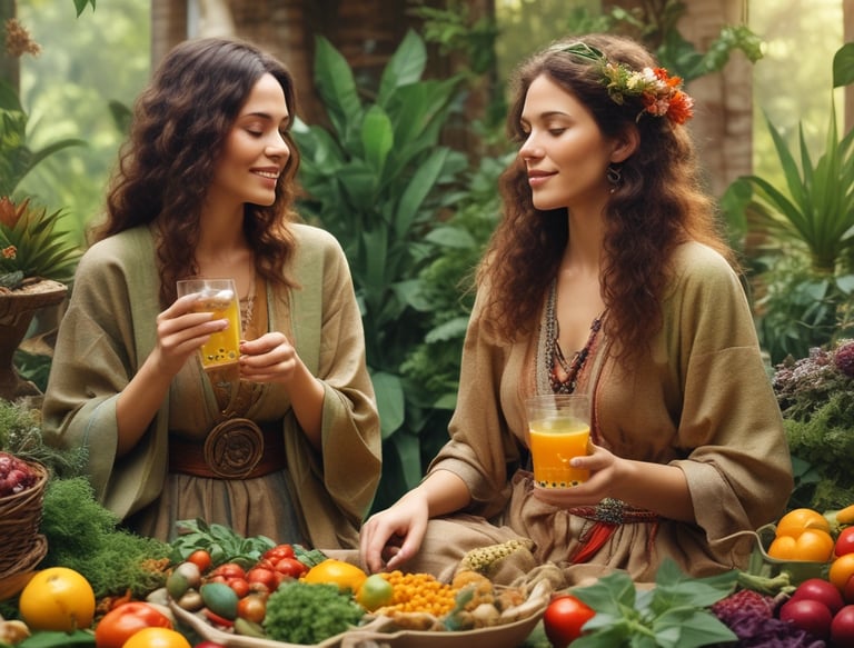 A serene morning scene with a person holding a glass of tonic by a sunlit window.