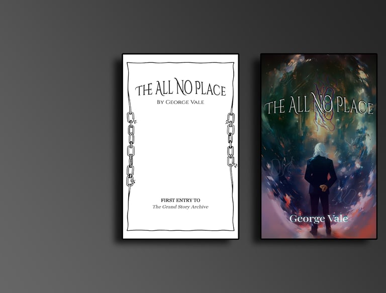 Front Cover and First Page of "The All No Place" by George Vale