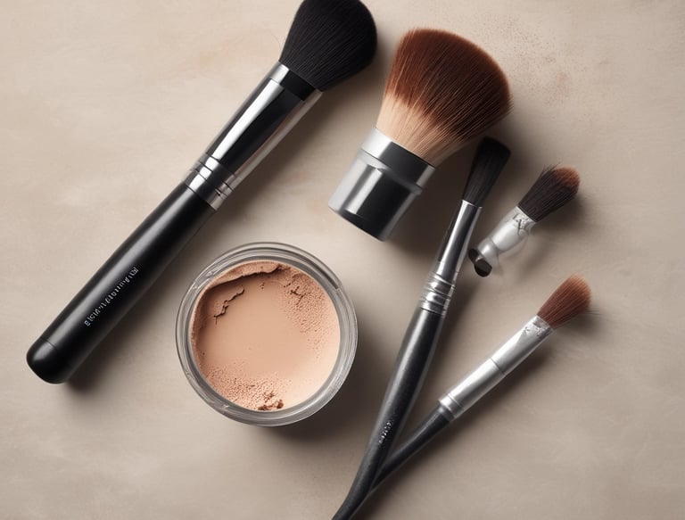 Young woman applying natural face mask outdoors with greenery in background