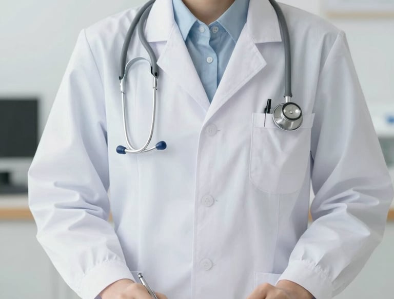 Veterinarian examining a small dog in a modern clinic setting.
