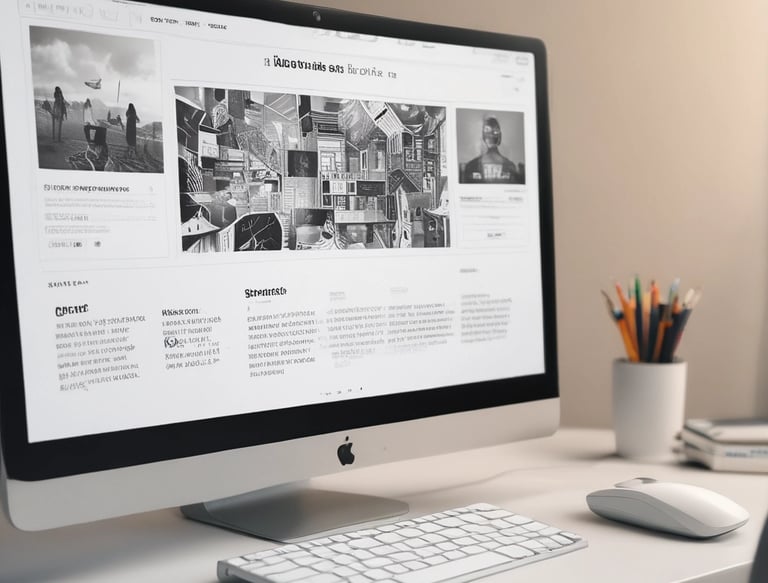 A friendly web designer collaborating with a local shop owner on a laptop.