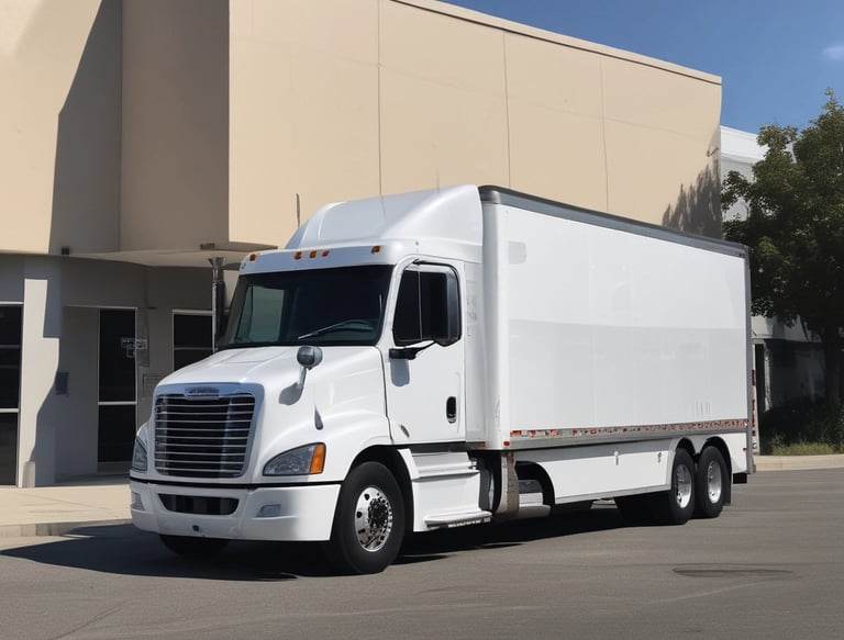 A sturdy Tankdog truck loaded and ready to hit the road on a bright morning.