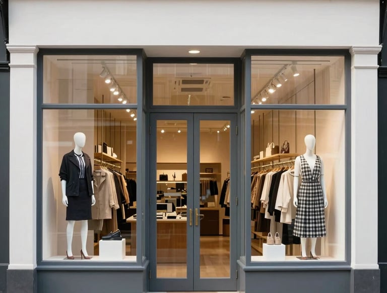Close-up of a professional pressure washing a commercial building exterior, water spraying powerfully.