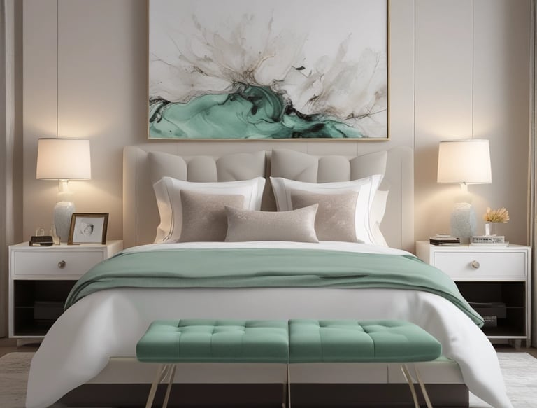 Modern living room with stylish beige and wooden furniture reflecting a warm Mexican home.