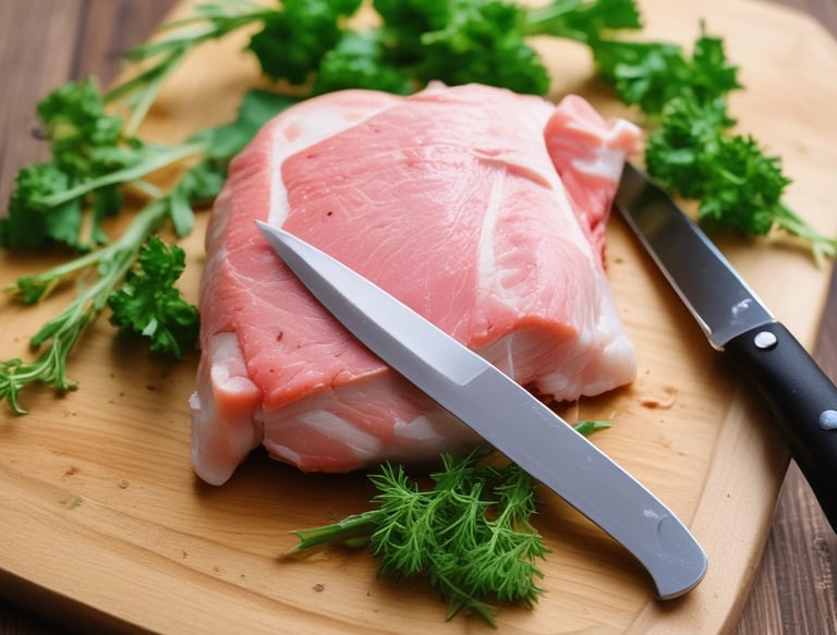 Happy customer receiving a delivery box of frozen food at home.