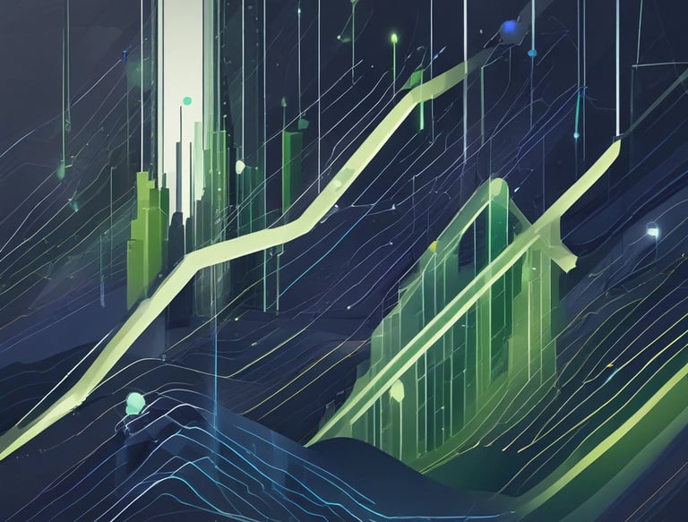 Modern workspace with dual monitors showing data analytics dashboards and campaign metrics.