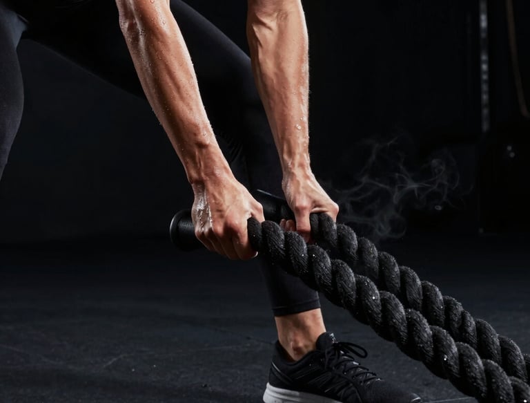 Man in headphones boxing under a bridge
