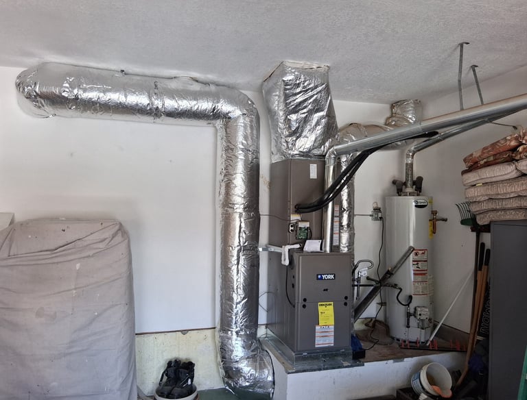traditional split system and ductwork