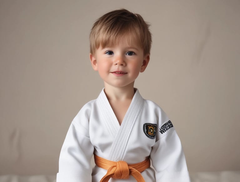 Close-up of hands gripping a judo gi during training.