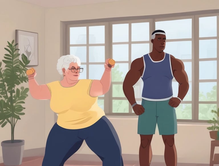 A group of individuals participating in a wellness activity.