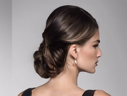 a woman in a black dress