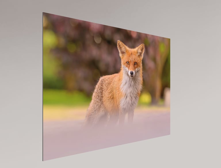Tirage photo sur plaque aluminium sans cadre — exemple de rendu moderne