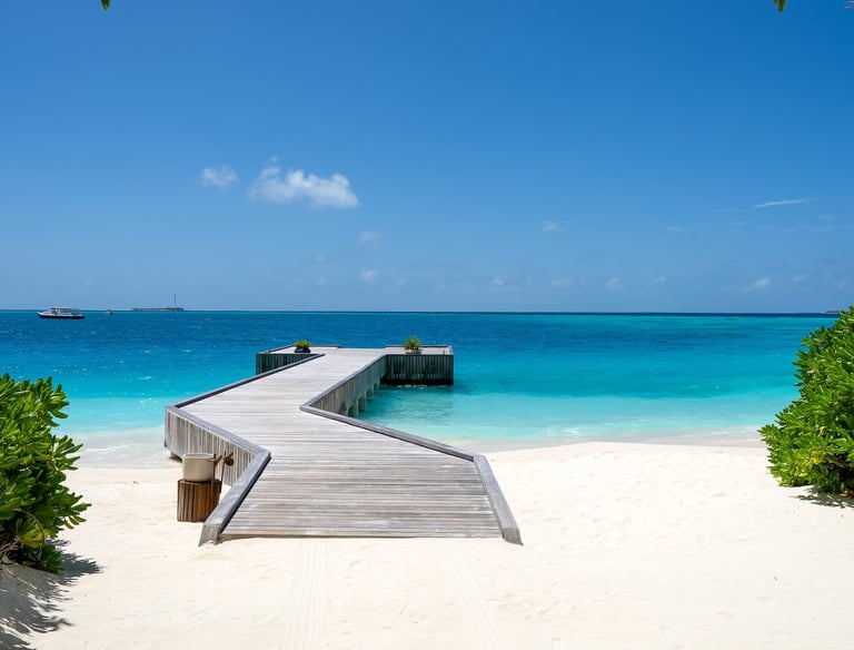 Huvafen Fushi Maldives jetty