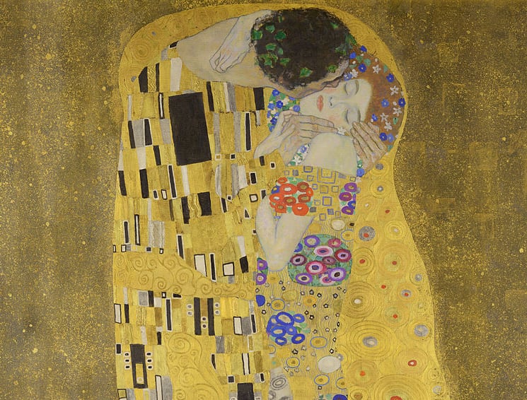 couple enlacé, tableau de Klimt très connu
