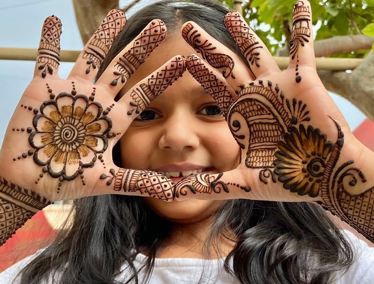 Mehndi Art for kids birthday party
