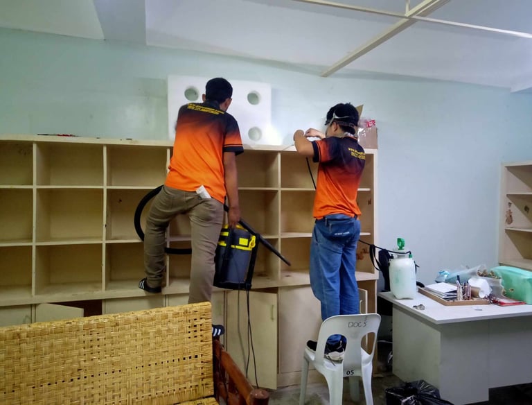 Professional cockroach control treatment by Jansen Pest Control in a Bacolod City kitchen