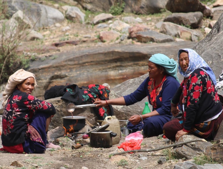 femmes des montagnes dans le dolpo