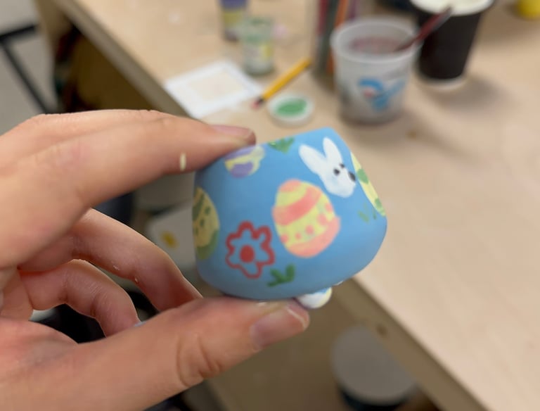 Seasonal themed art activities like easter and halloween