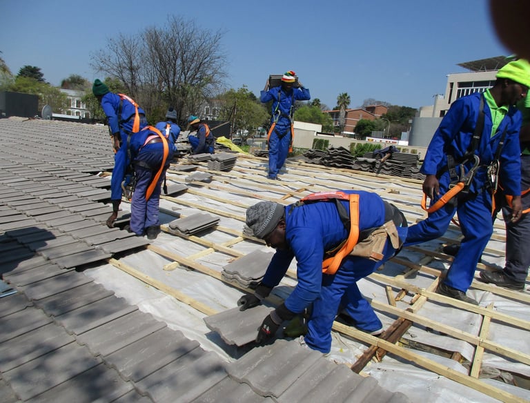 Roofing project, Sandton. Environmental Pro Construction