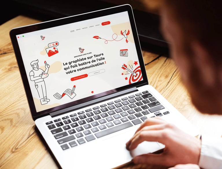 service design de site web plume graphiste tours
