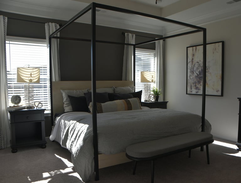 HotelArt: Μίνιμαλ Μοντέρνο Κρεβάτι με Ουρανό - Μαύρο - Ξενοδοχειακός Εξοπλισμός Κρεβάτια με Ουρανό