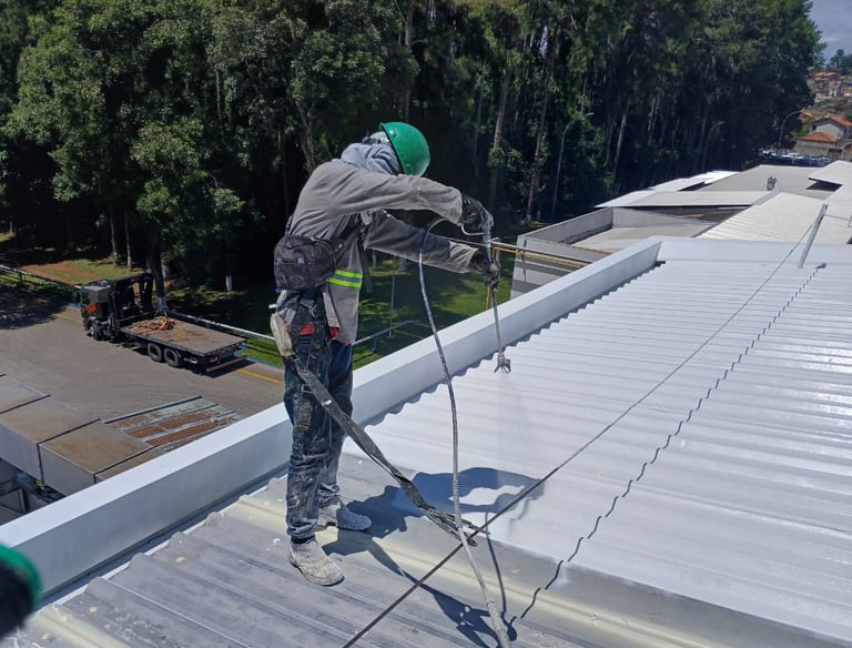 Isolamento térmico telhado industrial