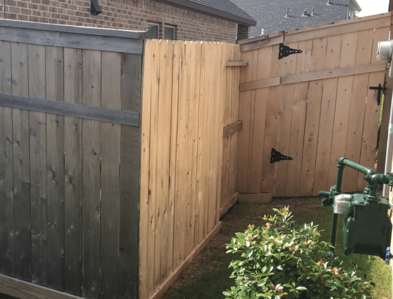 Soft washed pressure washed old fence remove gray weathering look new cleaning service