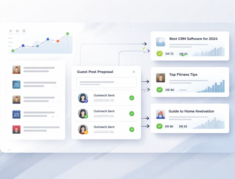 Editorial link building workflow dashboard