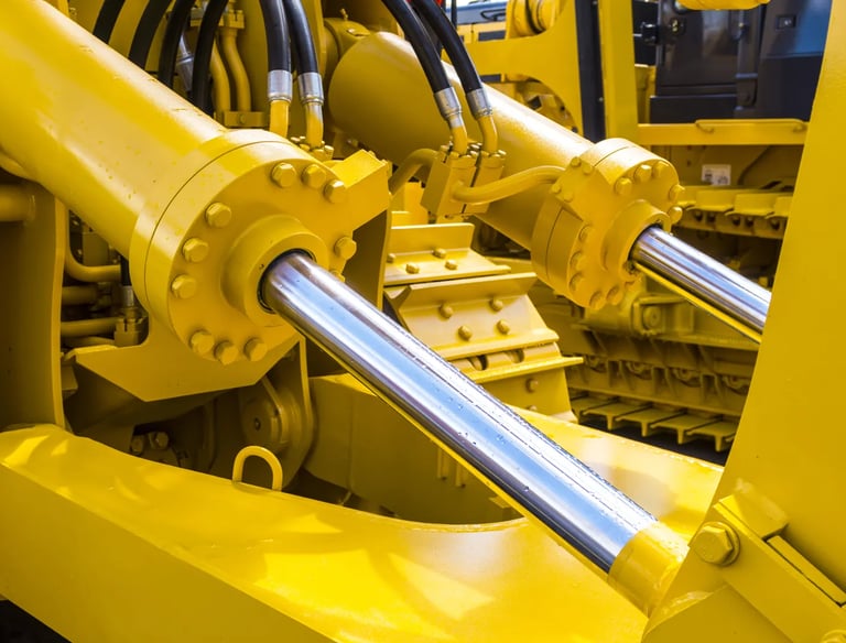 big-hydraulic-yellow-tubes