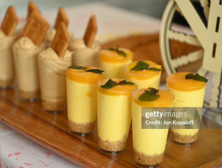 Mini indian desserts for catering