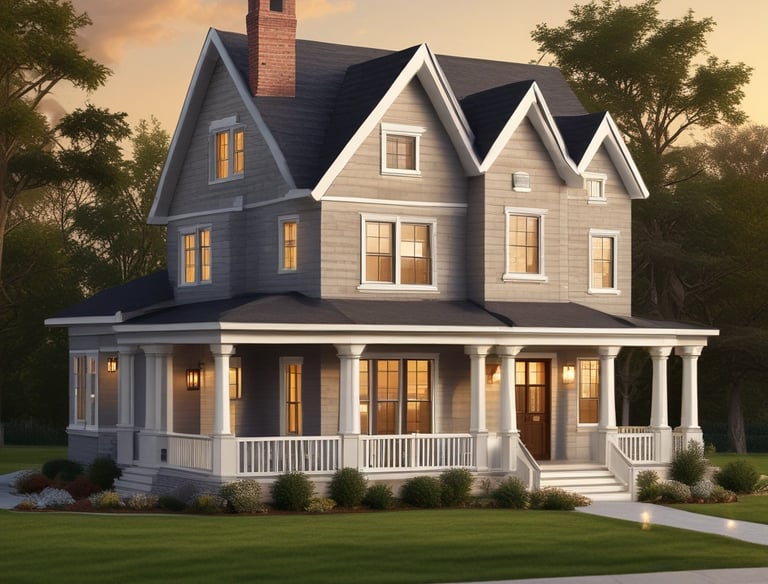 A sleek laptop screen displaying a modern property search interface with filters.