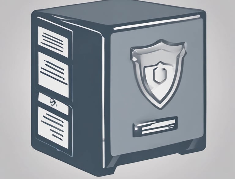 Cloud storage icons indicating secure automated backup processes.