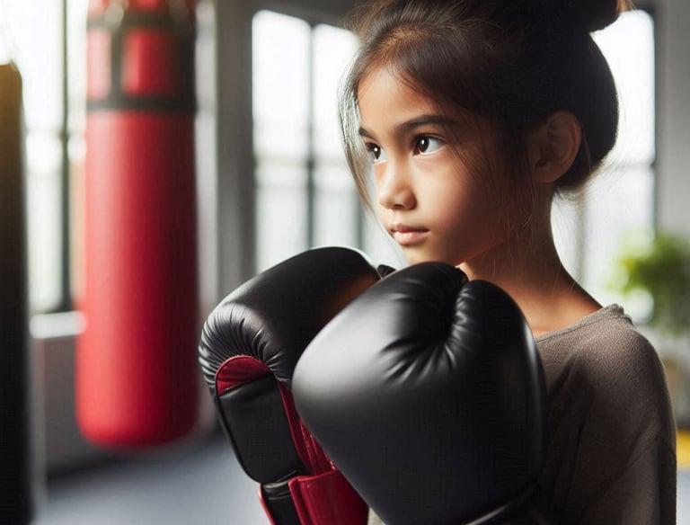 Image of a child athlete/boxer - AI generated
