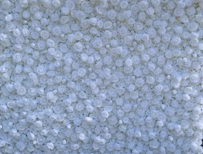 White 3d flower wall backdrop