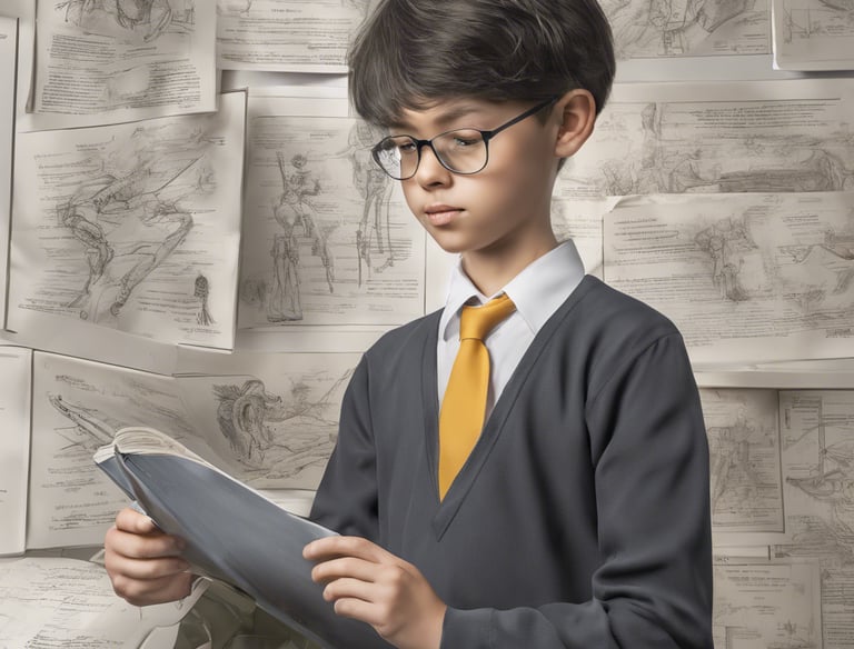 boy writing