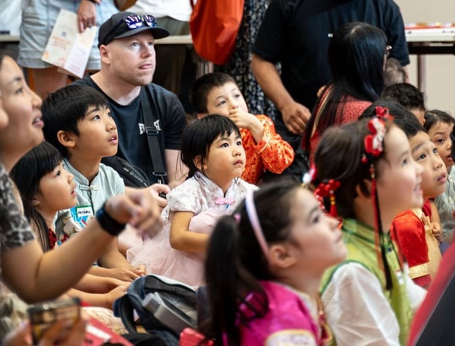 Children listening to story