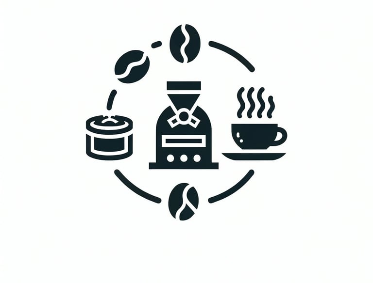 a coffee beanie with coffee beans and coffee beans