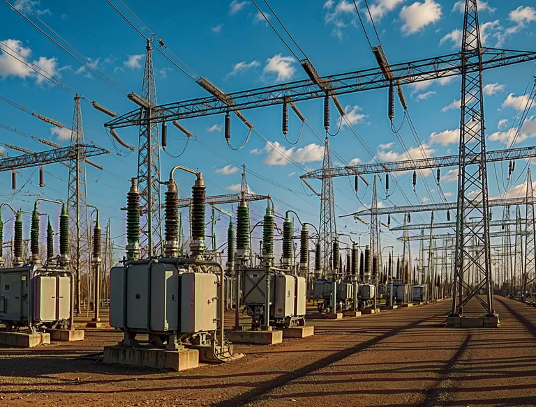 Industrial electric power service lines
