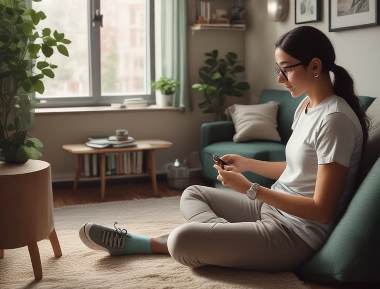 a man riding a skateboard down a street next to tall buildings