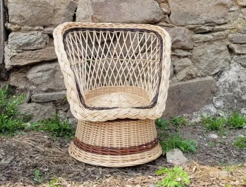 Fauteuil enfant en osier - Vannerie artisanale