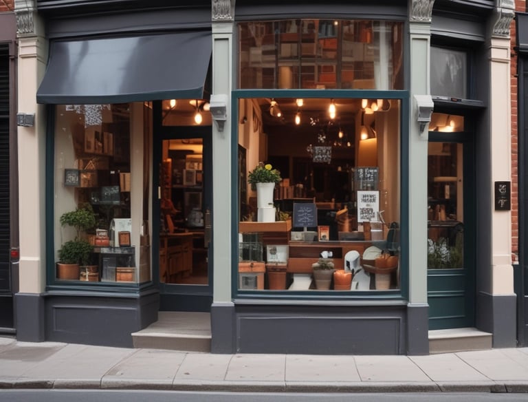 Storefront window cleaning