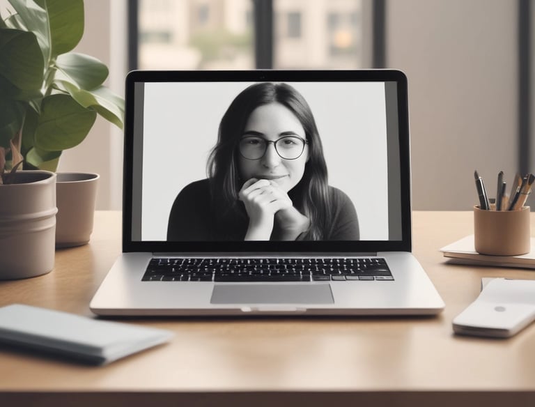 A smiling woman confidently walking outdoors, representing career growth and clarity.