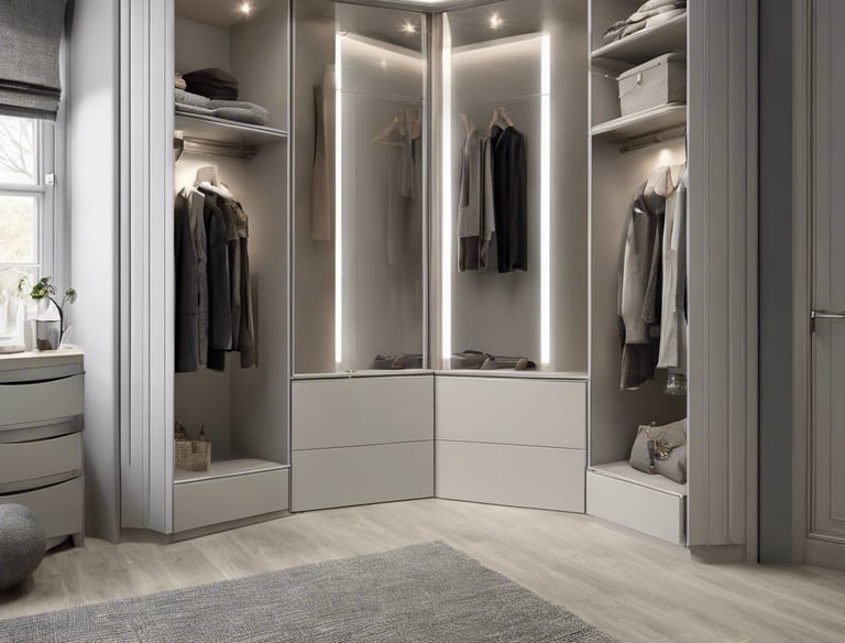 a closet full of clothes