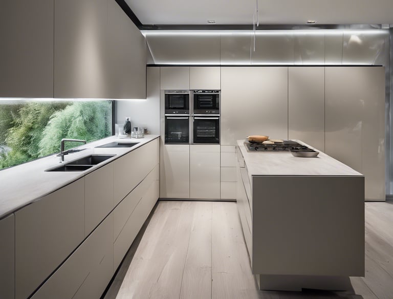 black backpack on white chair beside cabinet