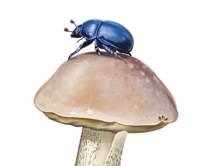 Leccinellum griseum illustration dung beetle