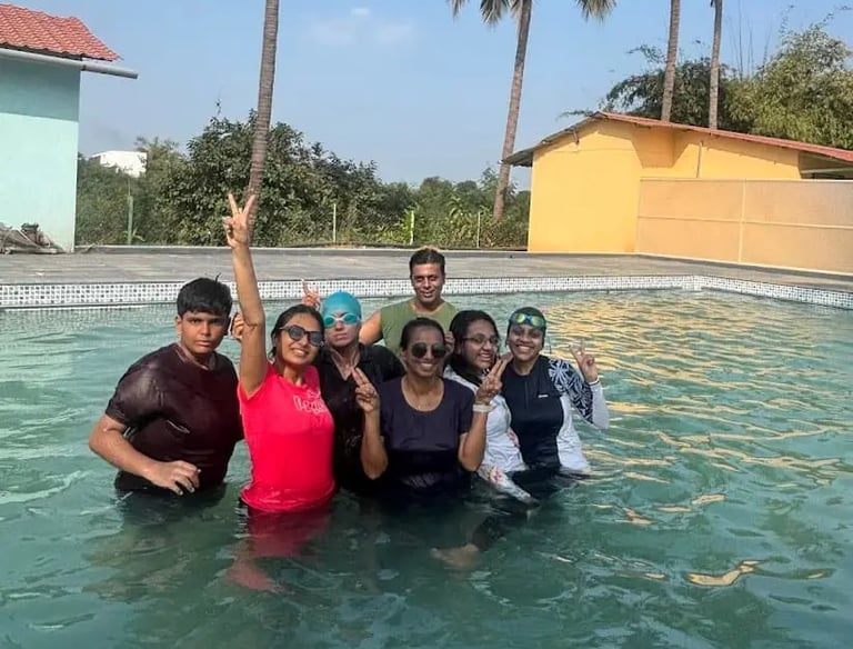 Resort with Swimming pool for the best one day picnic near surat at Purna River Retreat