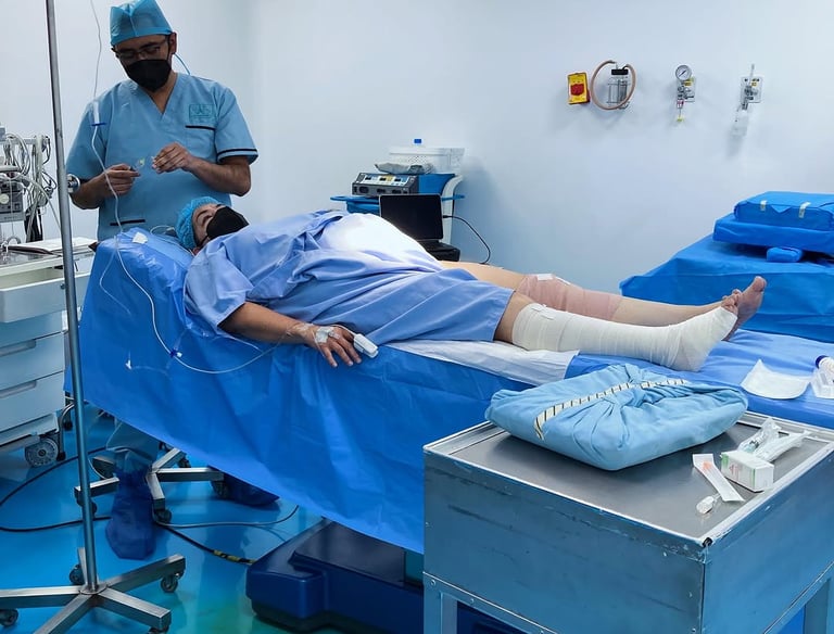 Cirugía para paciente de ortopedia