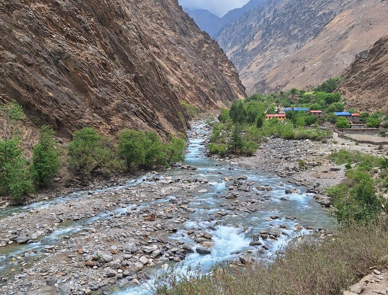 rivière le long du trek phoksundo